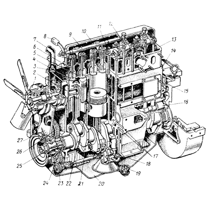 Двигатель д 65 схема