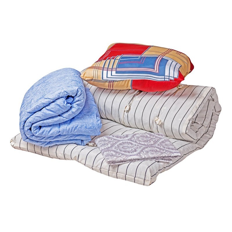 текстиль для рабочих подушки эконом, постельное белье эконом матрасы ватные РВ