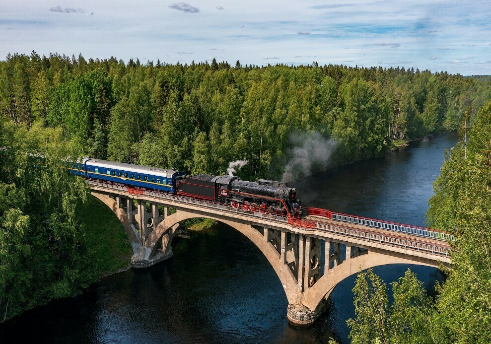 Туры в карелию из волгограда. Ретро поезд Сортавала Рускеала.