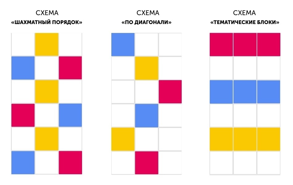 Выбери 6 цветов. Цветовая схема постов. Схема постинга. Схема выкладки постов в Инстаграм. Шахматный порядок в Инстаграм.