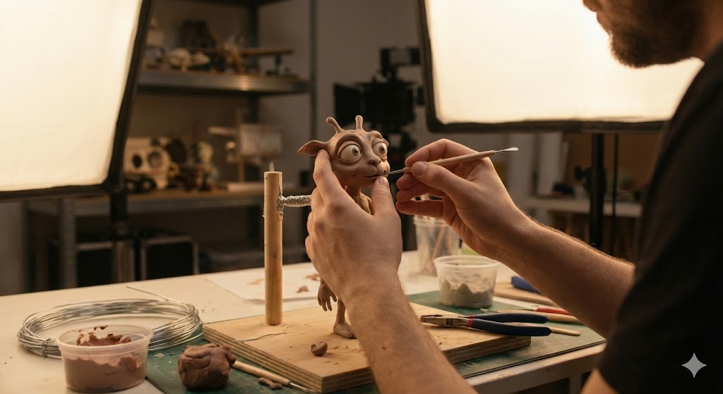 Процесс создания кукольного мультфильма в анимационной студии