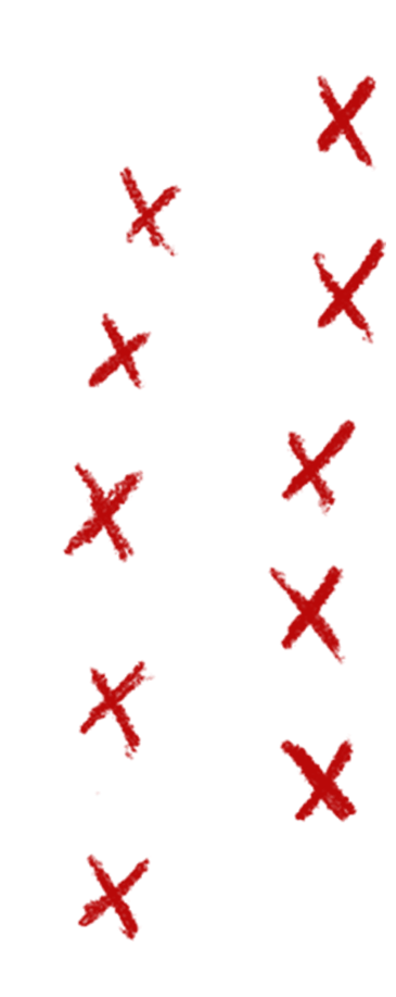 красные крестики