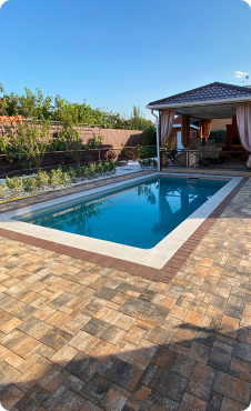 Укладка под ключ брусчатки Полис: коллекция ColorMix в цвете Бристоль