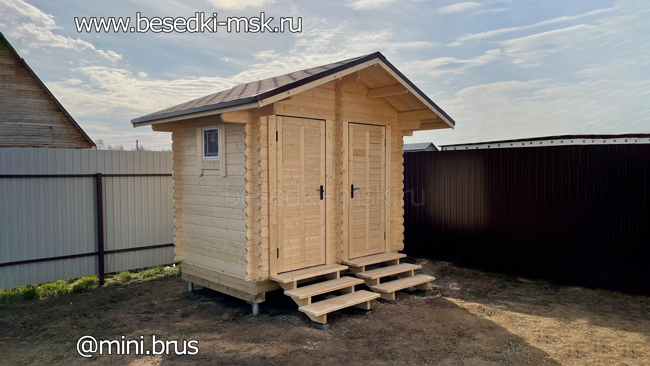 Хозблок 2х3 из мини-бруса в два помещения