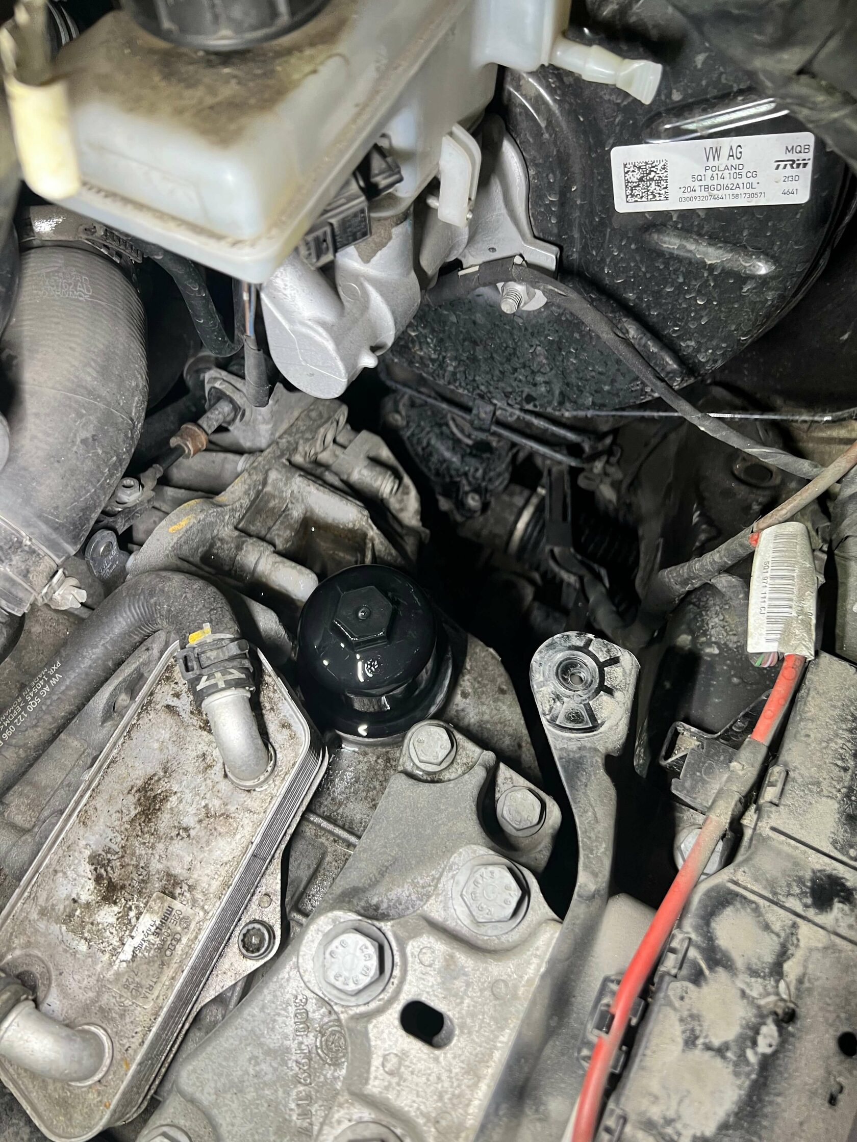 Очистка корпуса робота DSG от масла