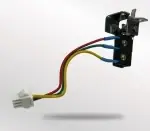 Микровыключатель 3 кабеля с брекетом белый штекер для газ. колонки, универсальный