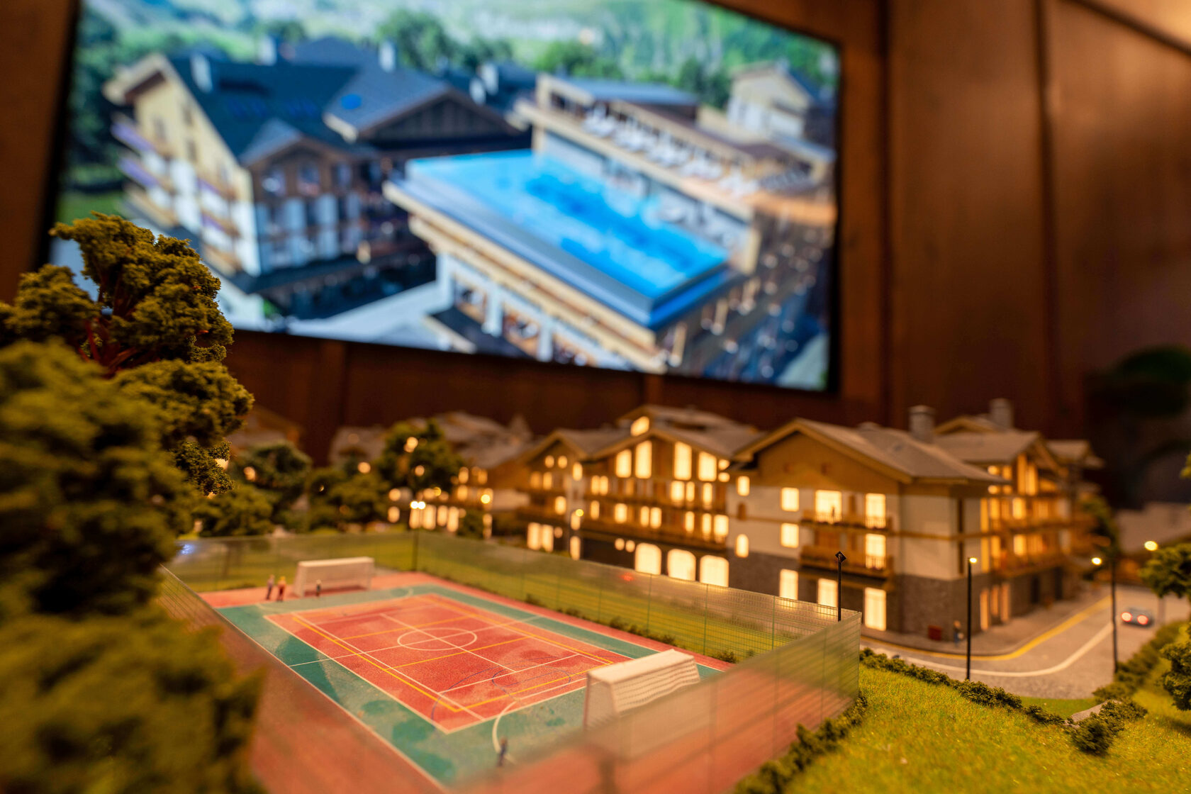 Benefit Chalet — аэросъёмка Олимпийской деревни