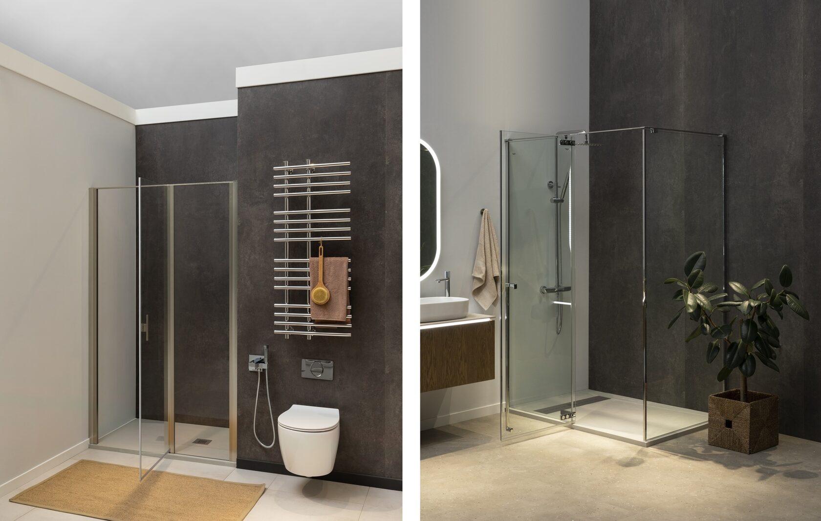 Дизайн ванной комнаты с душевой: 100 фото интерьеров