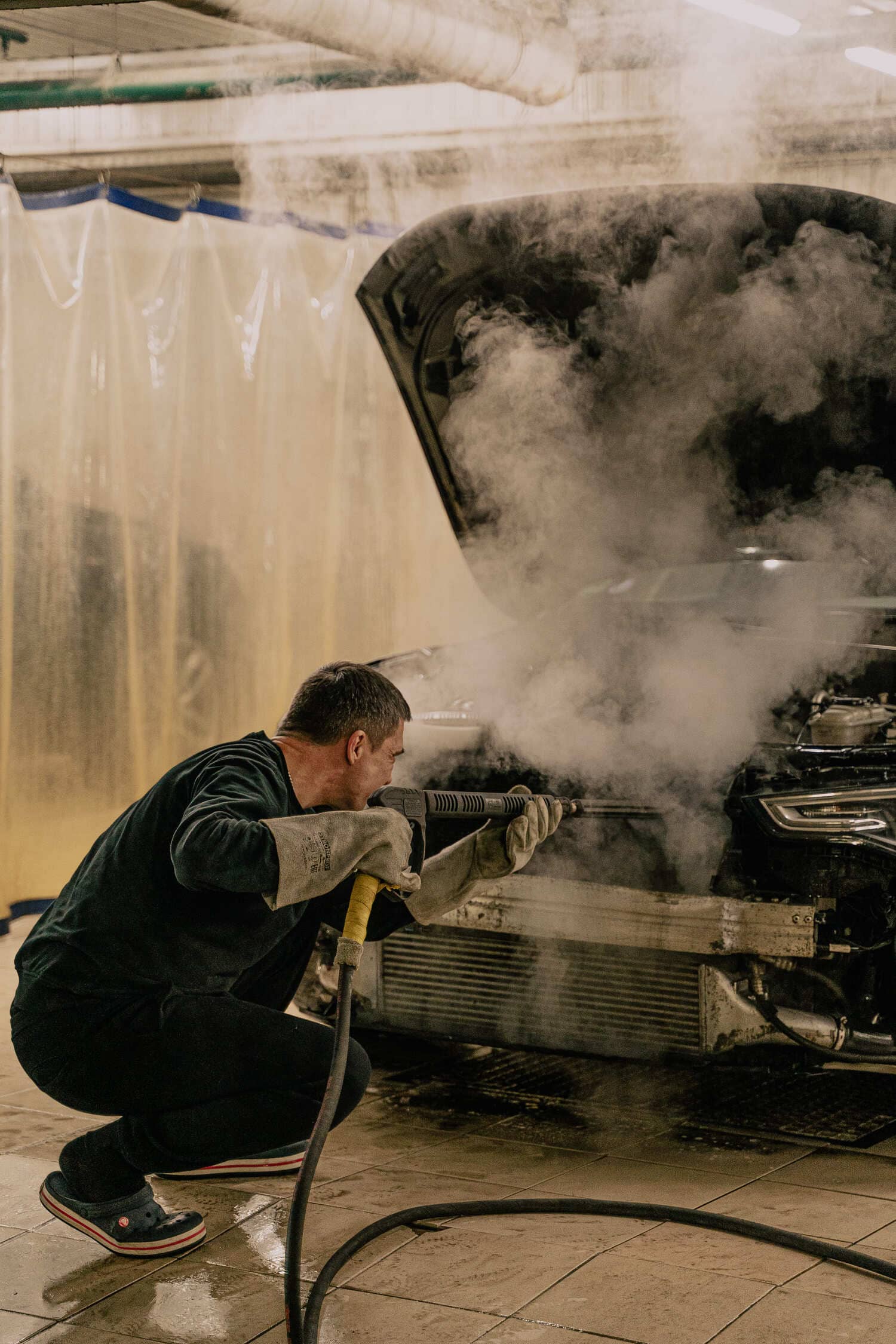 Мойка радиатора авто паром в СПб