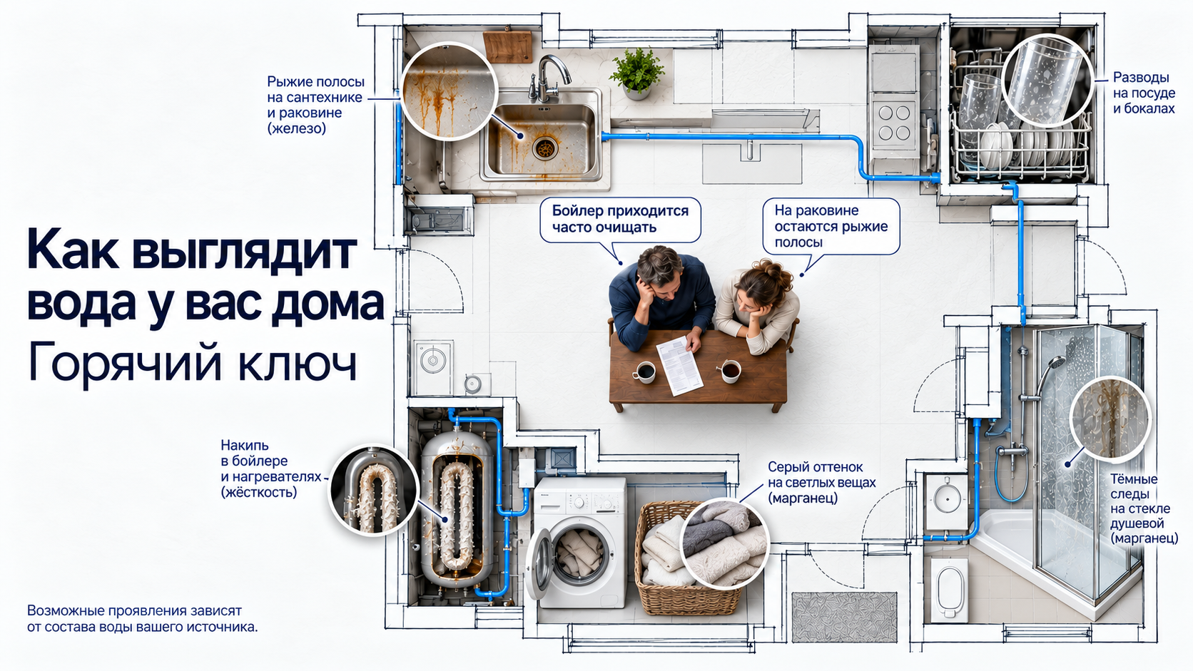 Бытовые признаки качества воды — Горячий ключ