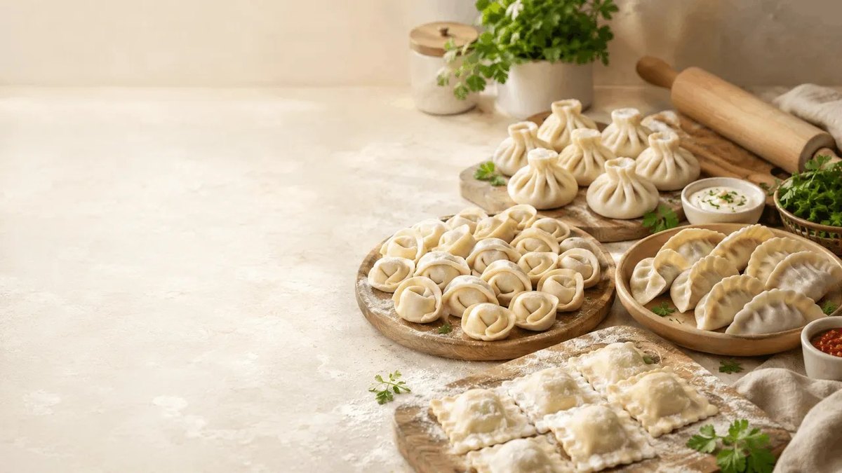 Домашние пельмени, вареники и гёдза