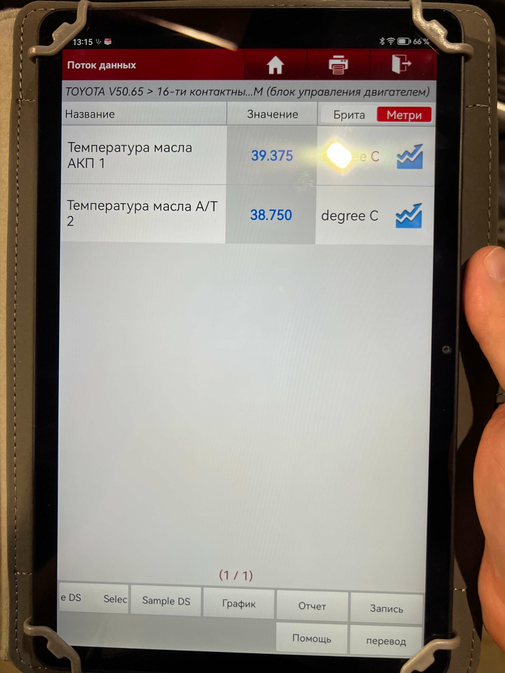 Контроль температуры АКПП Toyota