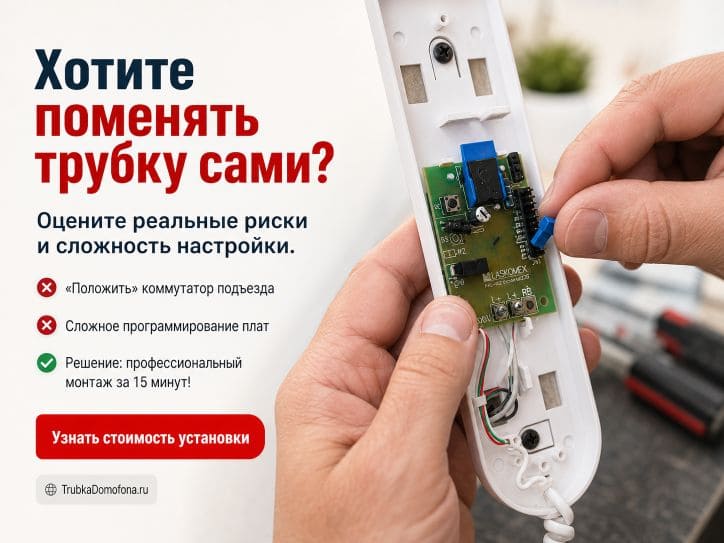 Можно ли поменять трубку домофона самостоятельно или когда лучше вызвать специалиста
