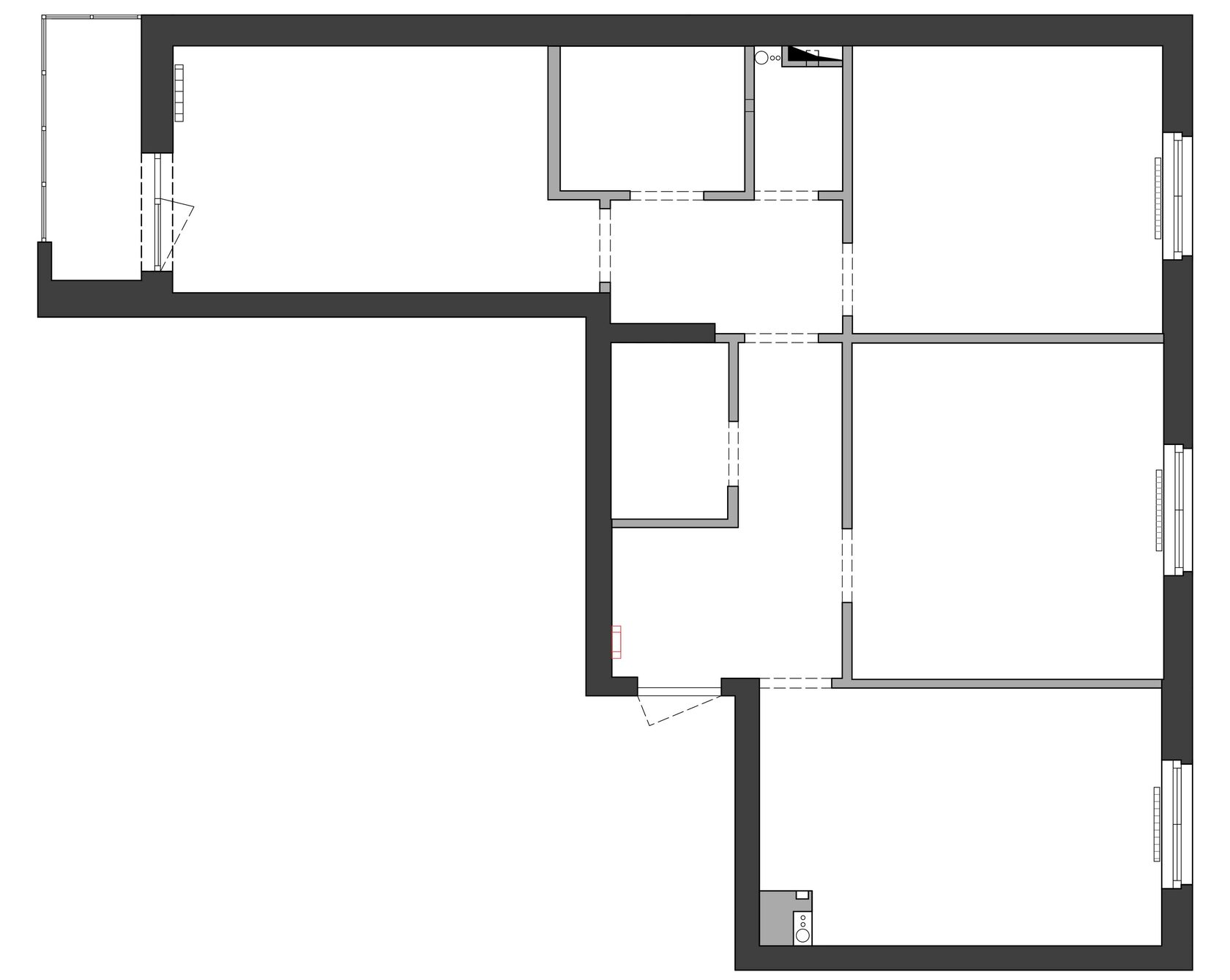 Шведская квартира в 93 м² для семьи с тремя детьми – 3-комнатные