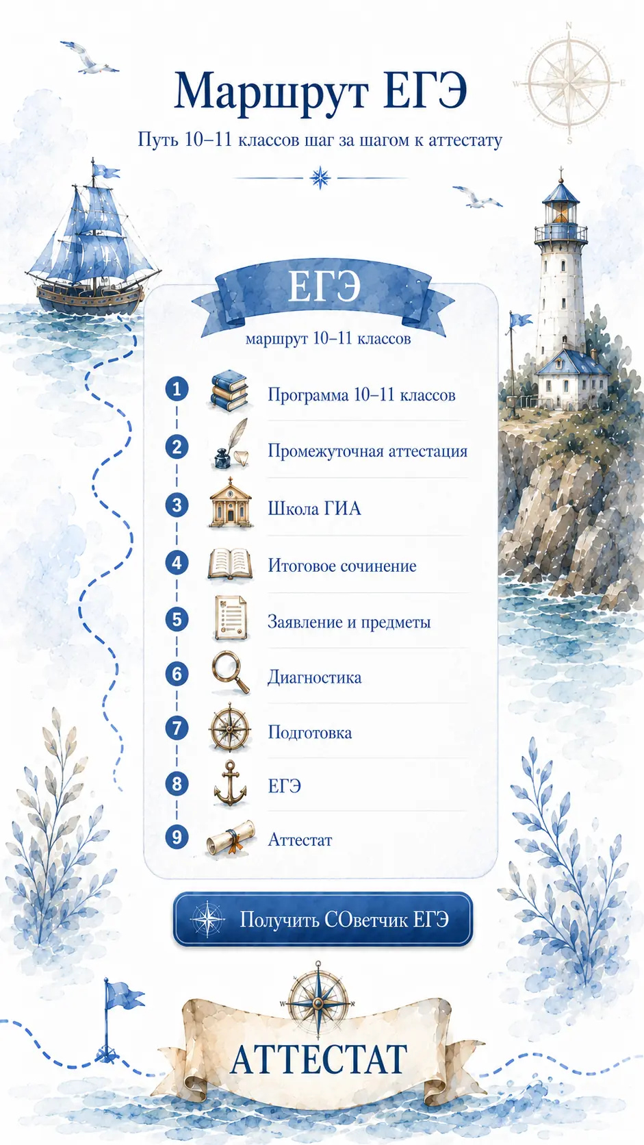 Маршрут ЕГЭ: путь шаг за шагом к аттестату