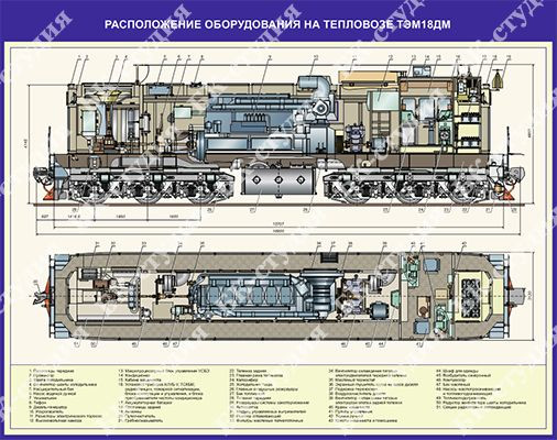 Схема тепловоза тэм18дм