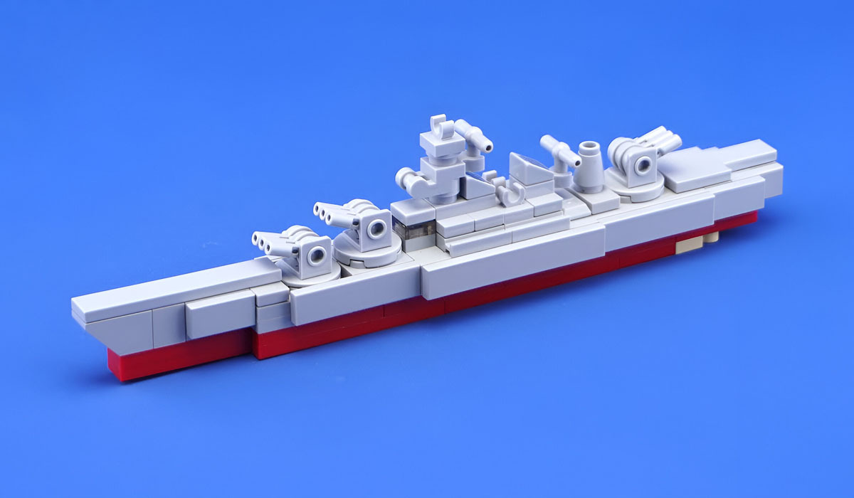 LEGO мини самоделка: Корабль Missouri BB-63 (рис. 1)