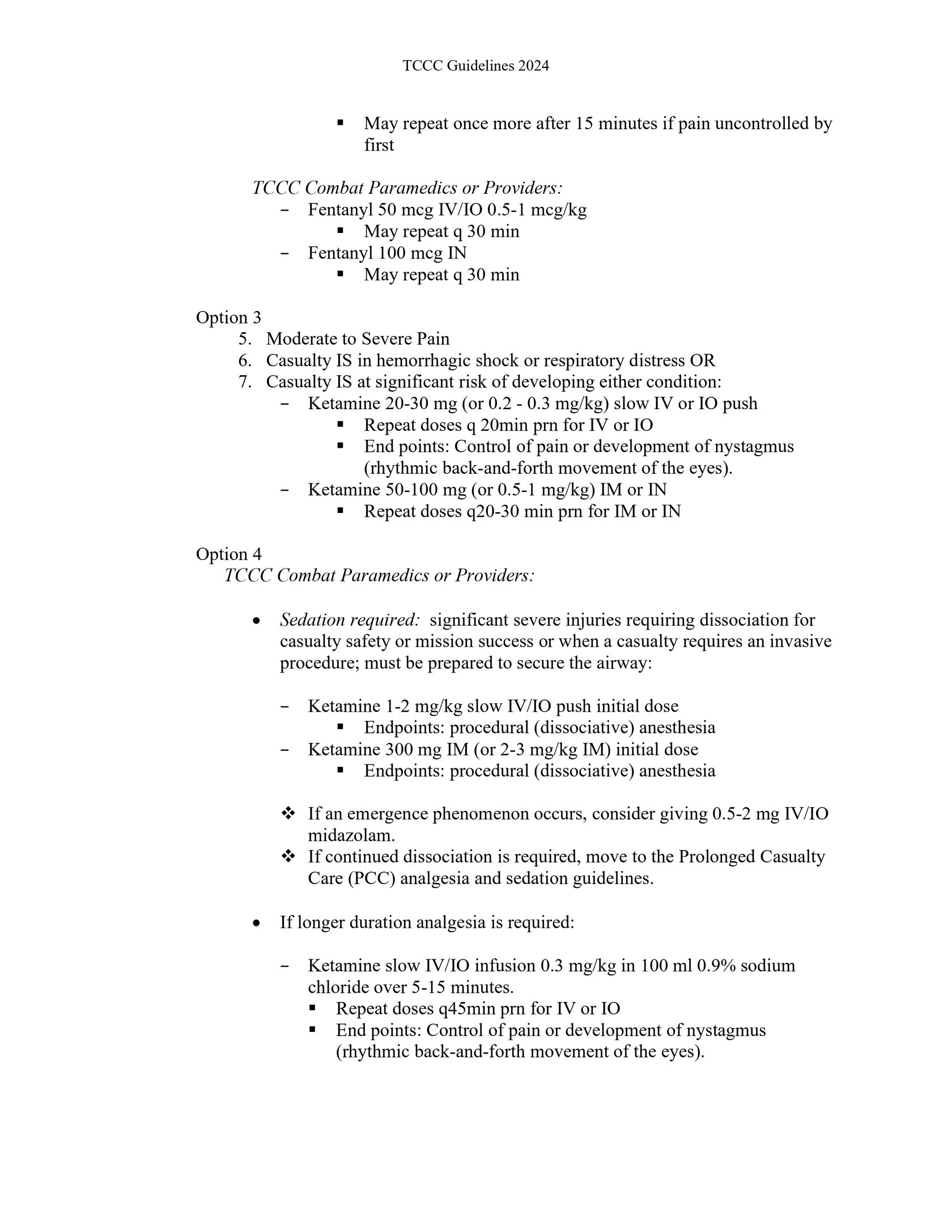 Протокол Tactical Combat Casualty Care (TCCC) Guidelines от 25 января 2024 г. полный текст на английском языке