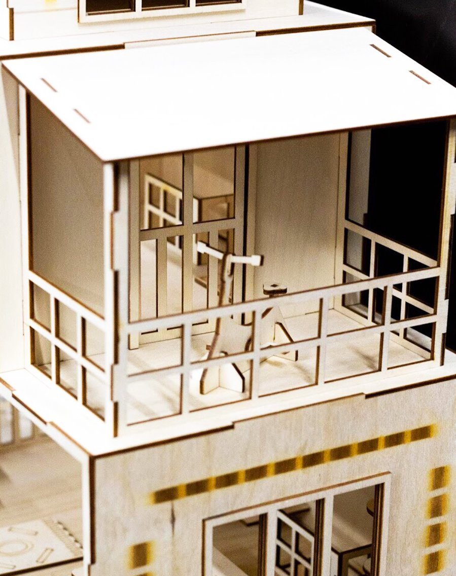 Домик для кукол, 3 этажа из фанеры