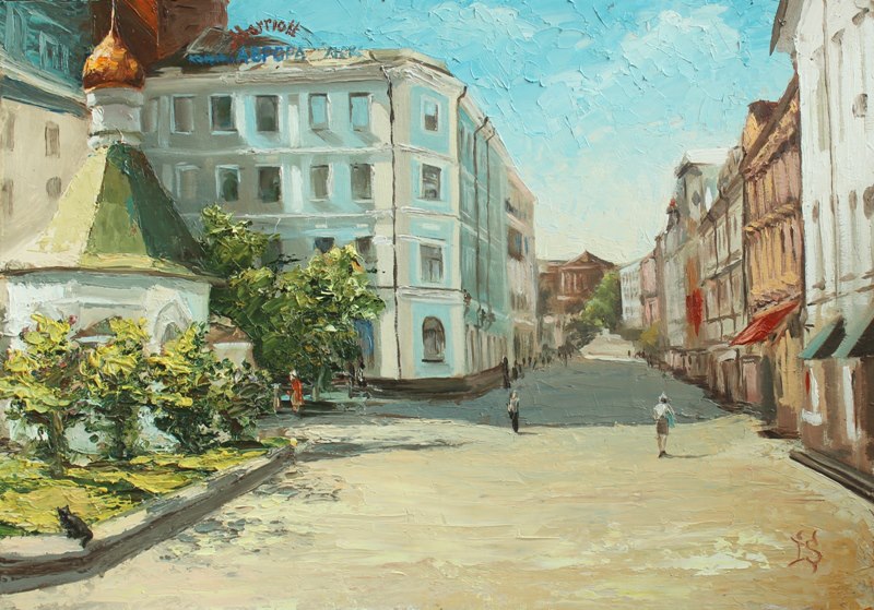 Переулка аристова. Картина Камергерский переулок. Столешниковский переулок.