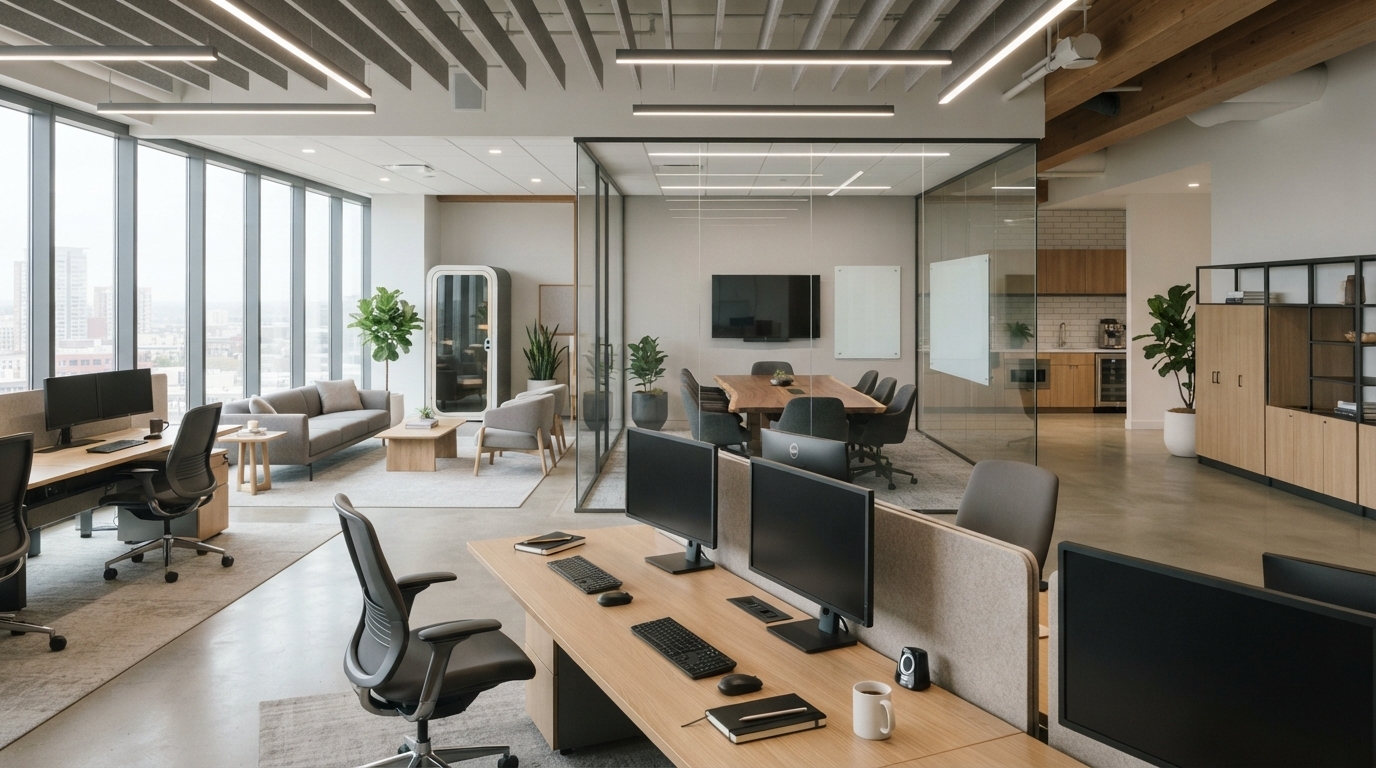 Modern office workplace design
