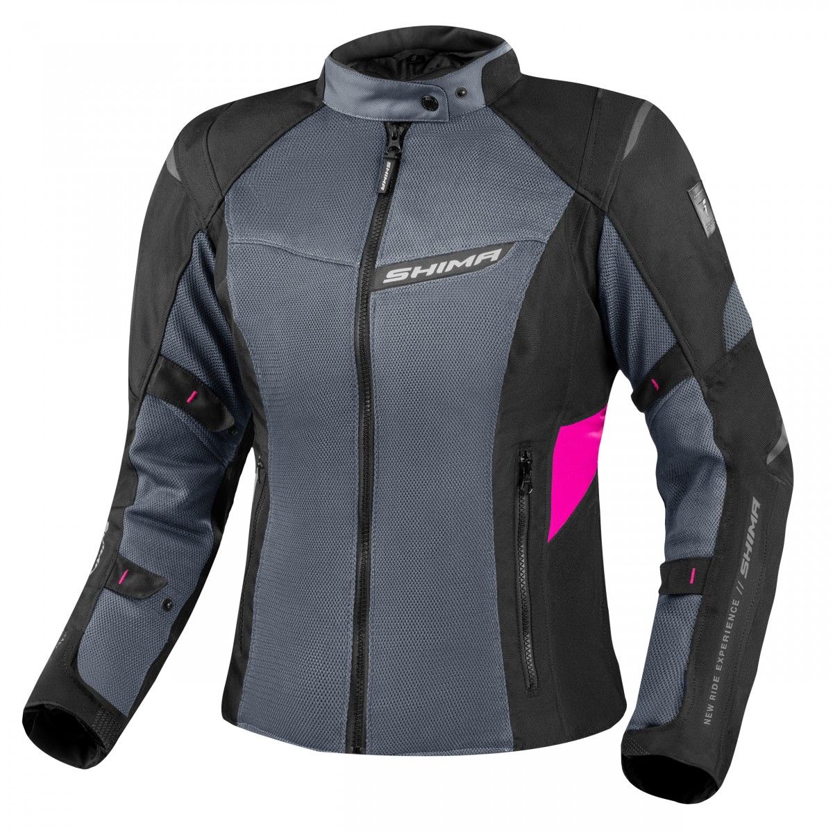 Универсальная мотокуртка SHIMA RUSH 2.0 Vent Lady Pink, розовый — можно померить с защитой
