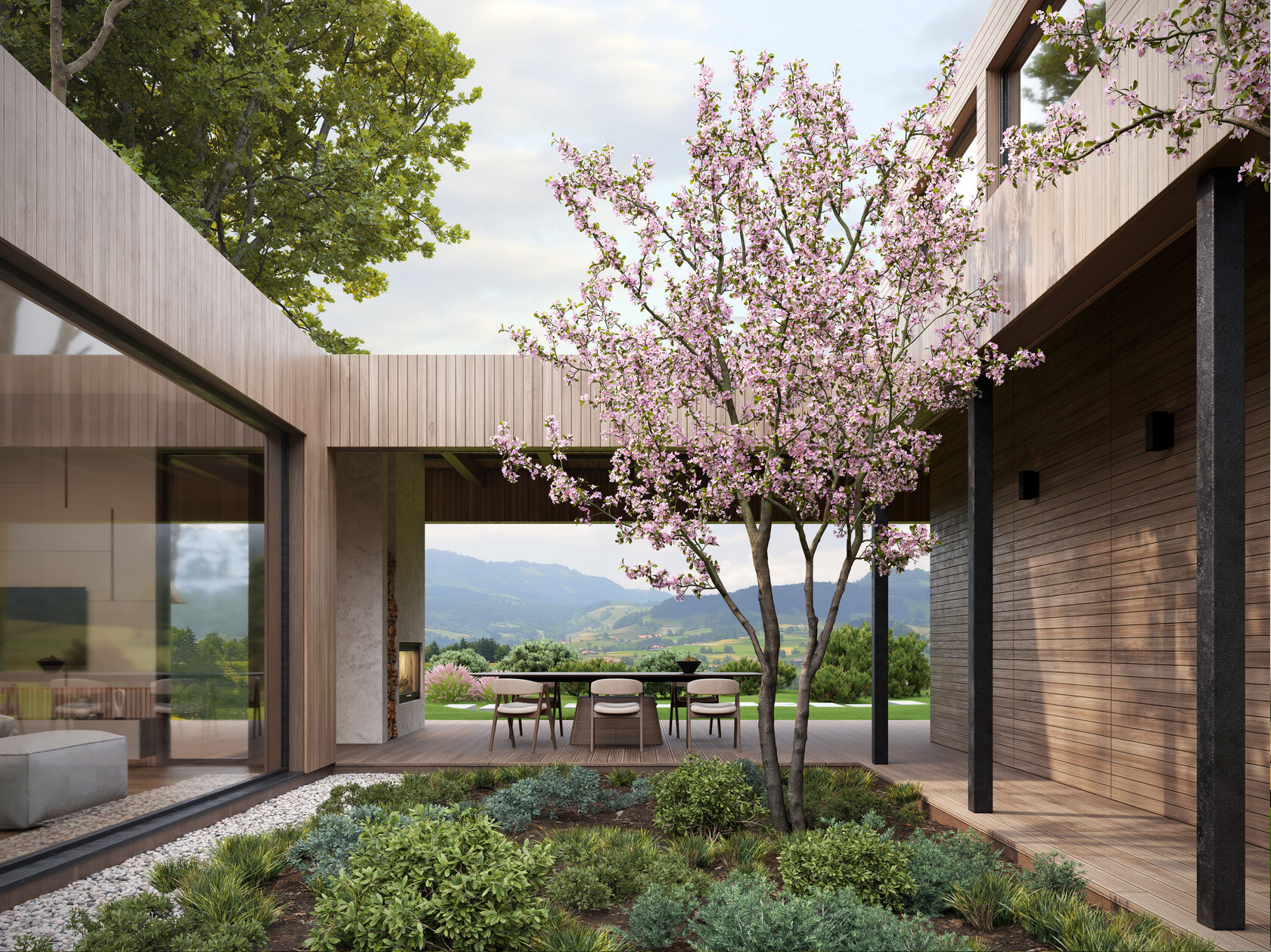 3д визуализация дома, 3д визуализация коттеджа, 3д визуализация виллы, архитектурная визуализация