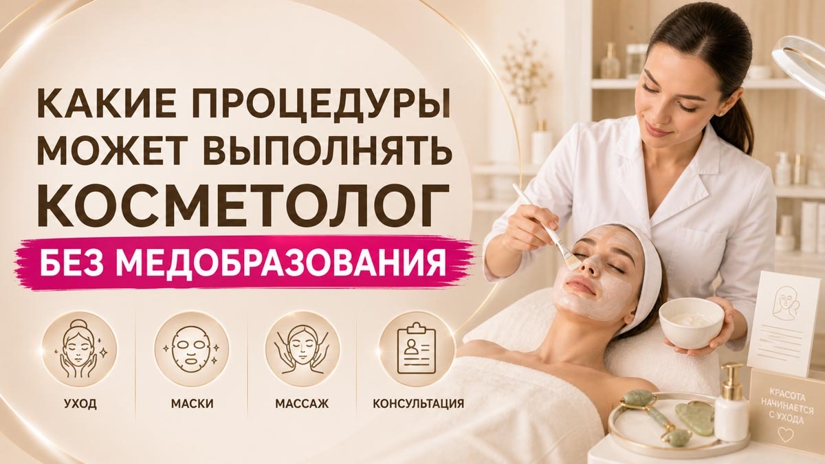 Какие процедуры может выполнять косметолог без медицинского образования