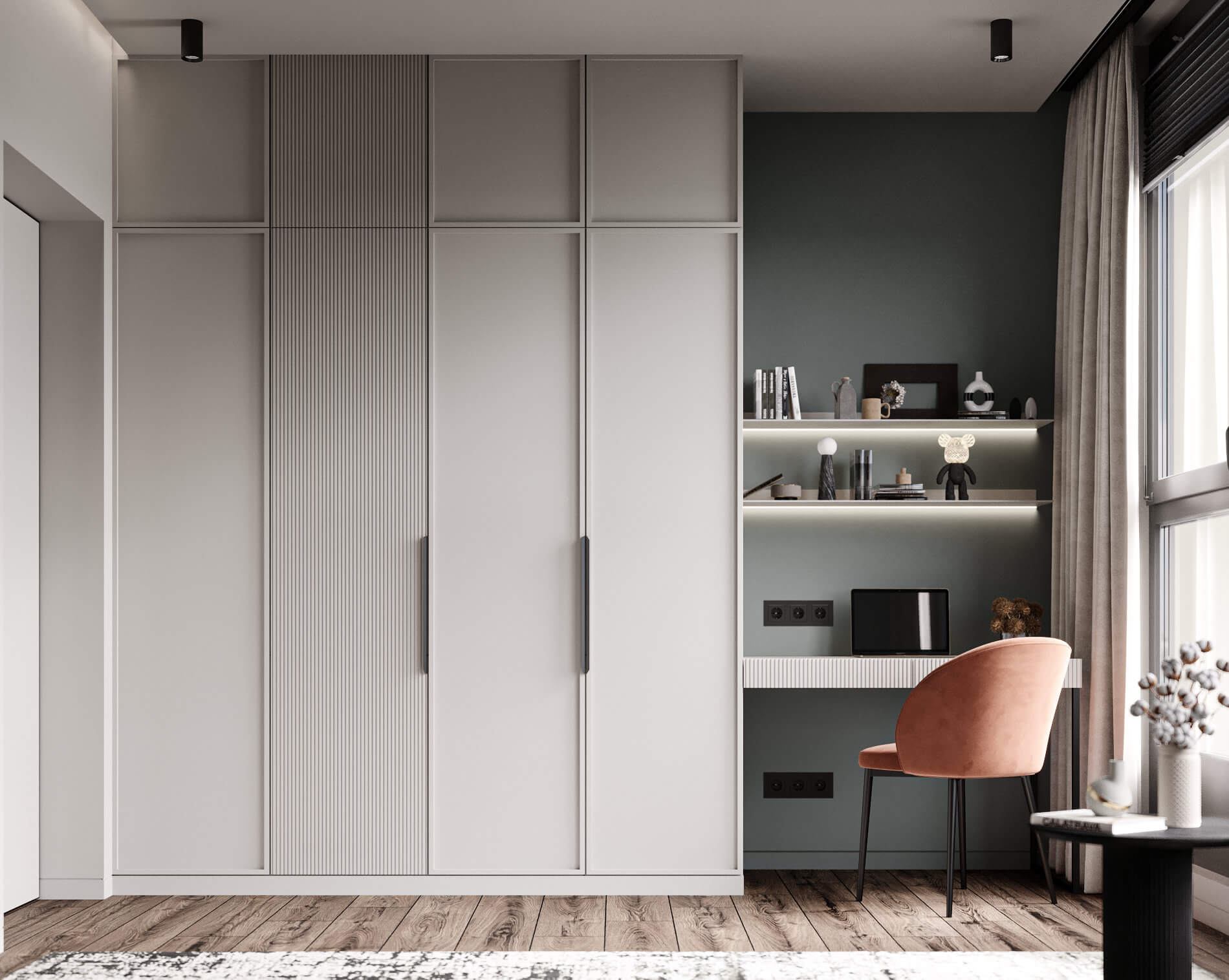 мебель для кабинета, шкаф, стол