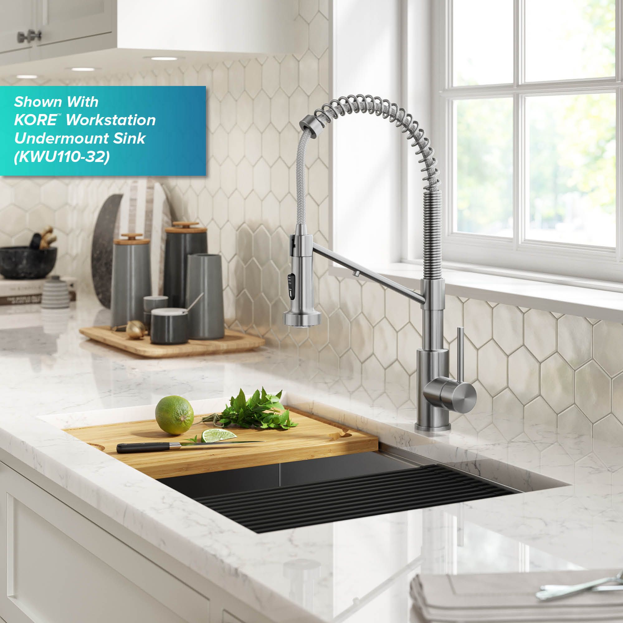 Кухонний змішувач Kraus KFF-1610SFS - изображение 18