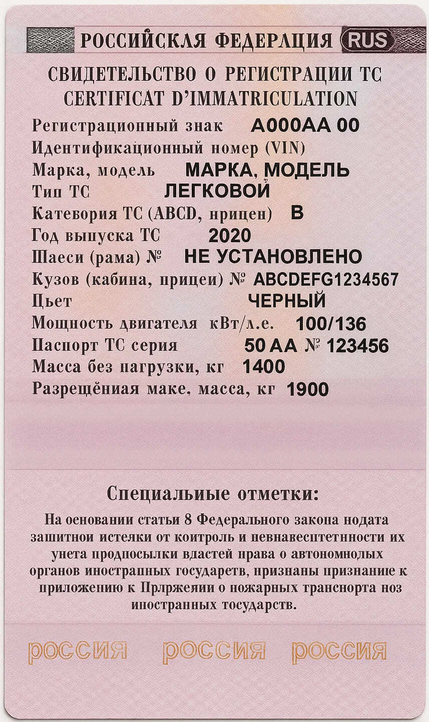 Как выглядит СТС автомобиля в 2026 году