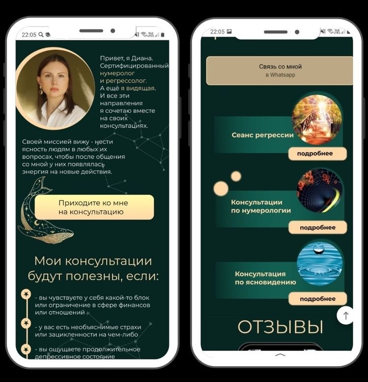 Работа ученика курса Taplink 20