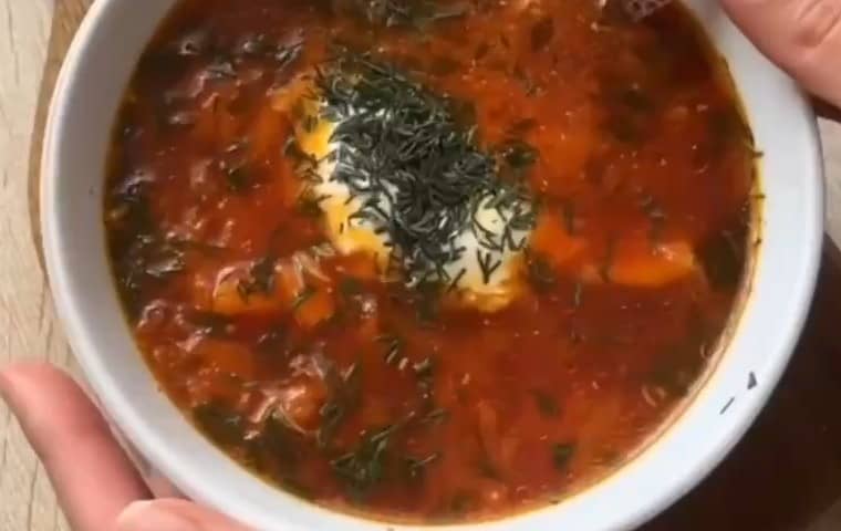 Приготовление борща с тыквой и кабачком: шаг 9