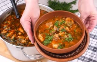 Приготовление харчо из говядины по-грузински с рисом: шаг 12