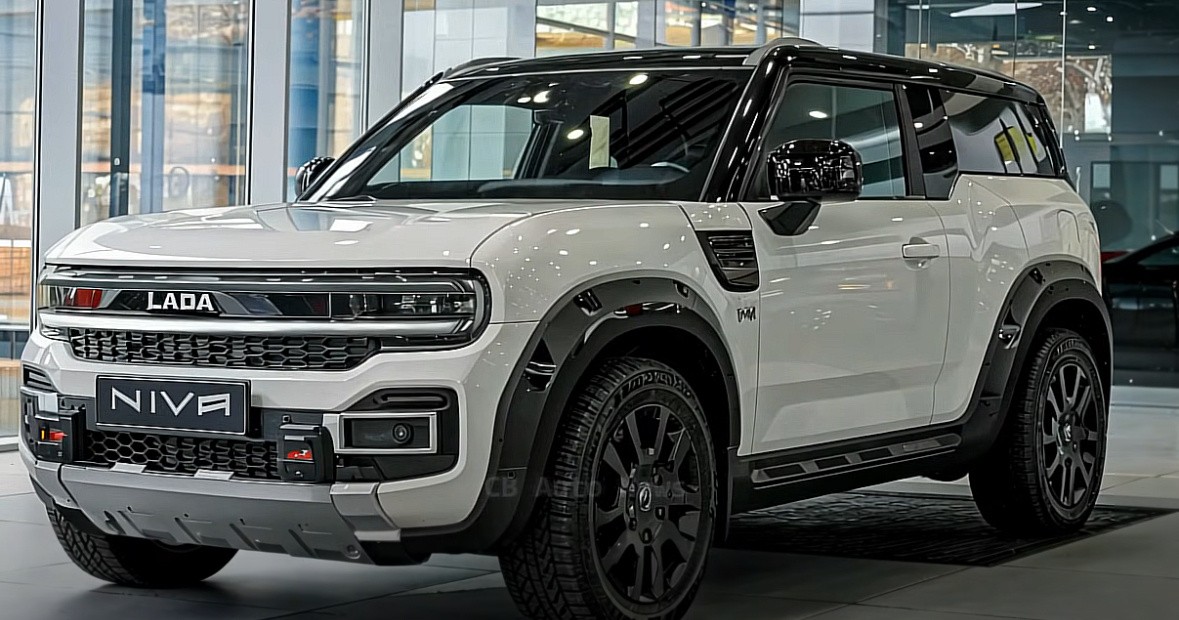 Иллюстрация автомобиля с эмблемами LADA и NIVA