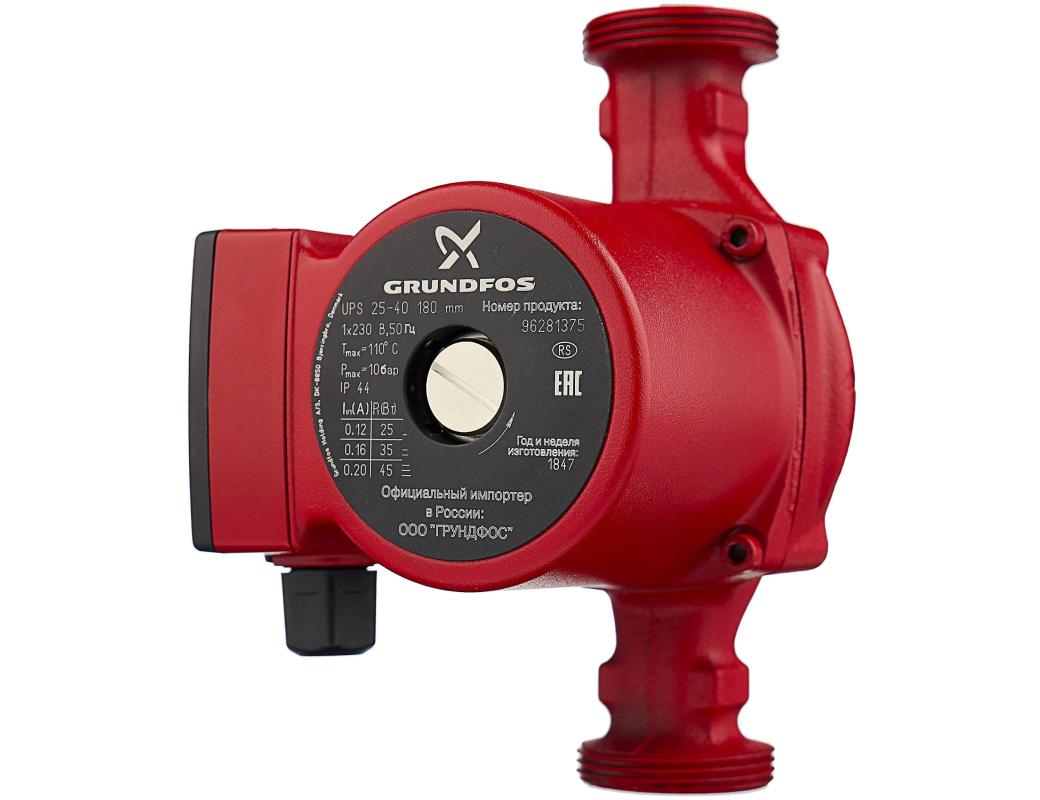 Насос циркуляционный Grundfos UPS 25-40 180