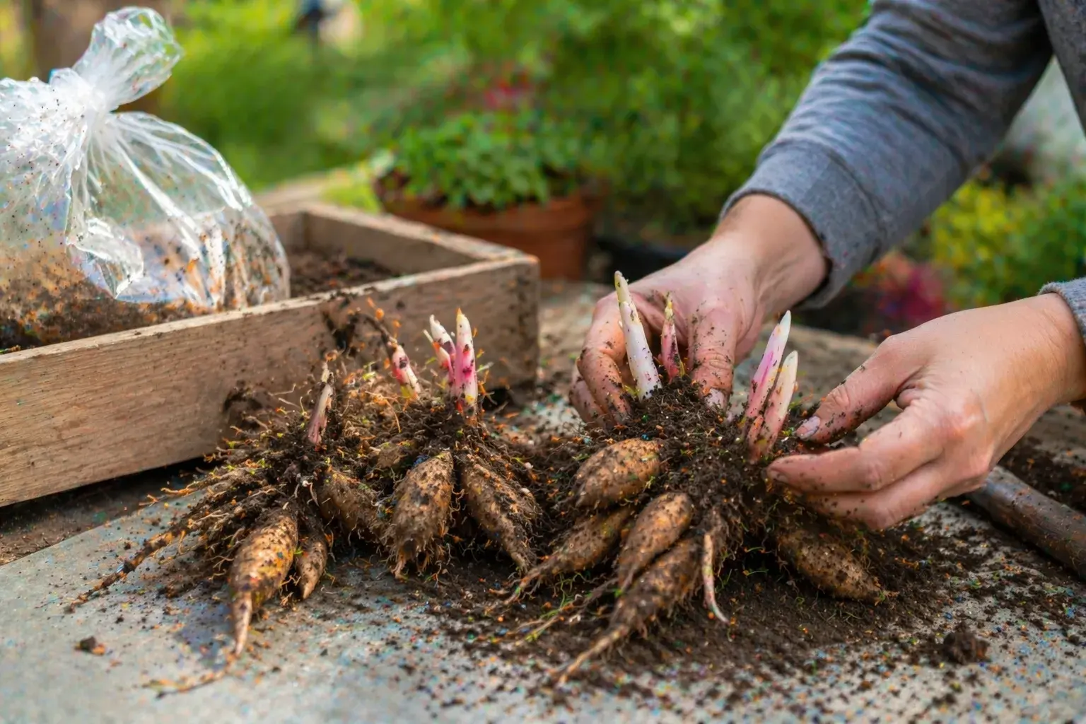 Посадка георгинов весной