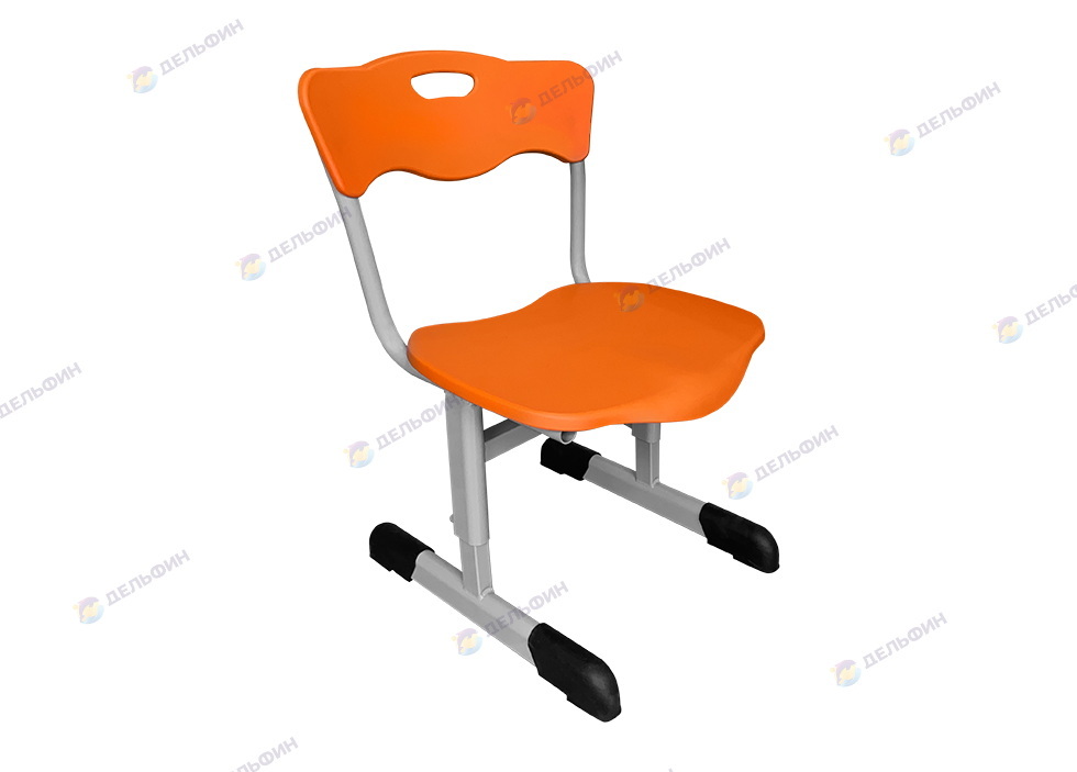 Школьный стул регулируемый сиденья и спинки эргономичный пластик оранжевый