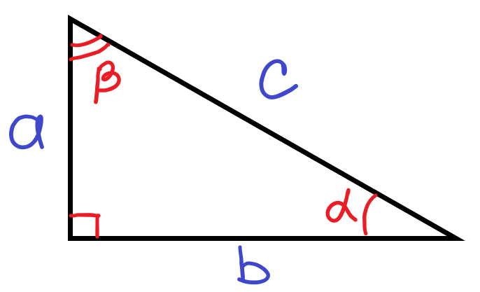Прямоугольный треугольник в тригонометрии