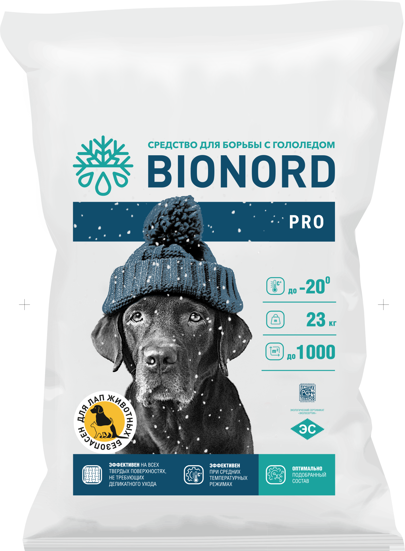 Упаковка противогололёдного материала BIONORD Pro