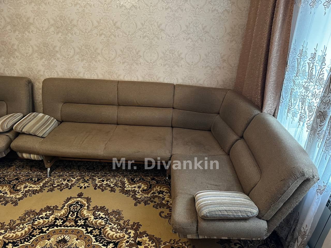 Большой угловой диван: до перетяжки — Mr. Divankin