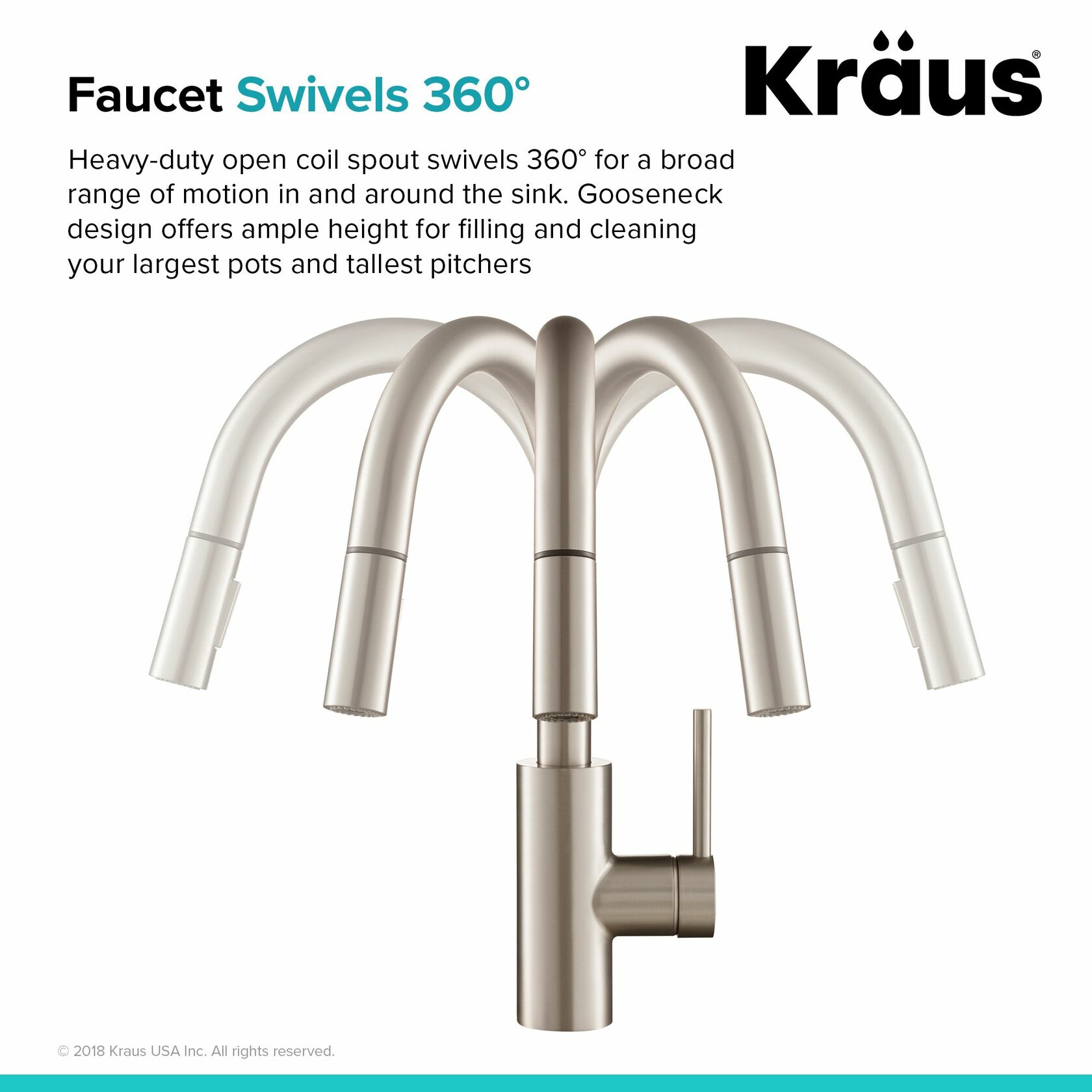 Кухонный смеситель Kraus KPF-2620SFS - изображение 14