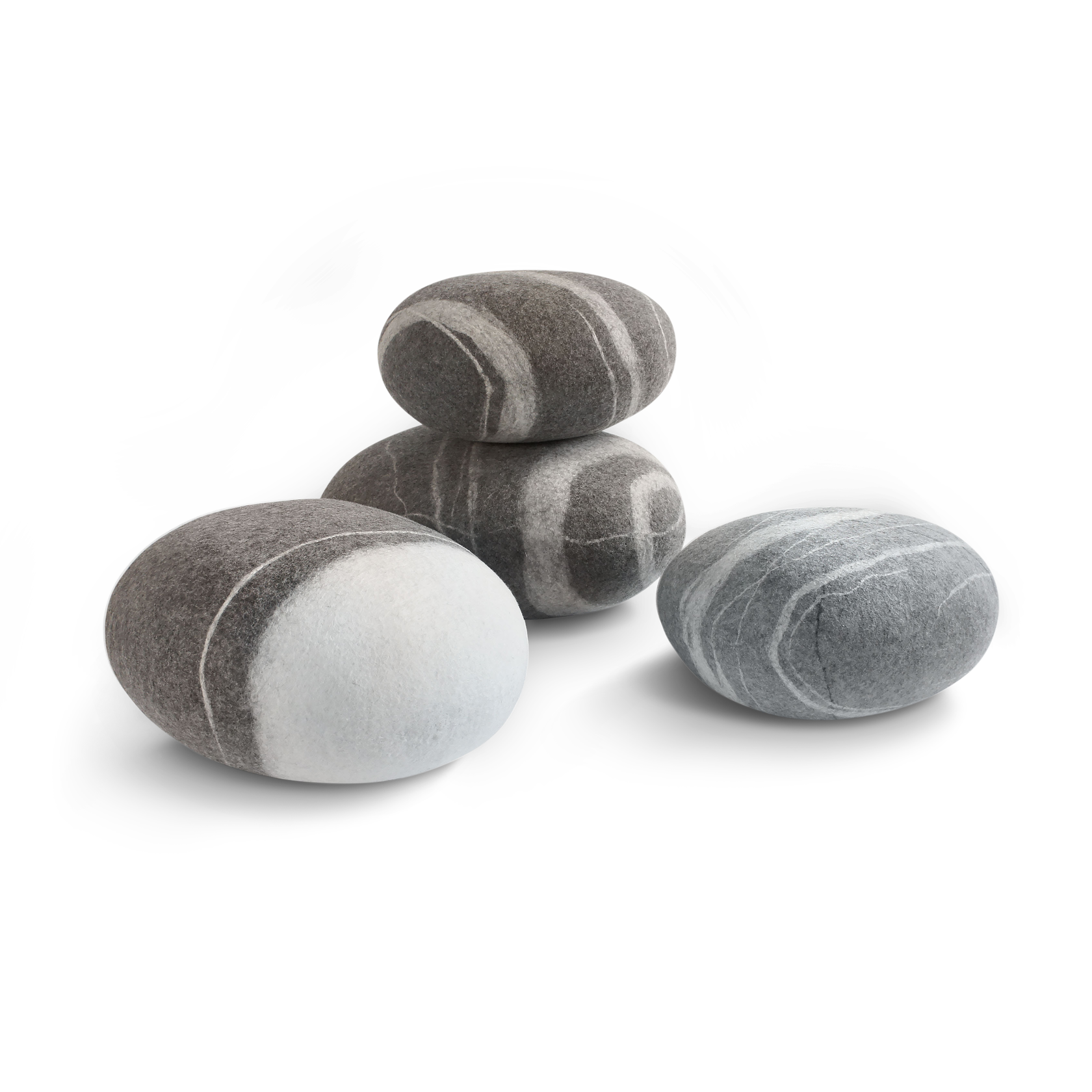 Soft stone. Пуф камень. Шерсть и камень. Бежевые мягкие камни. Pebble Ottoman - small.