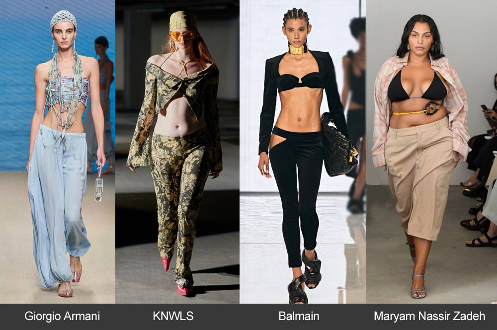 Показването на корема и тялото, midriff е една от модните тенденции за пролет 2022 като важи и за дамите големи размери.
