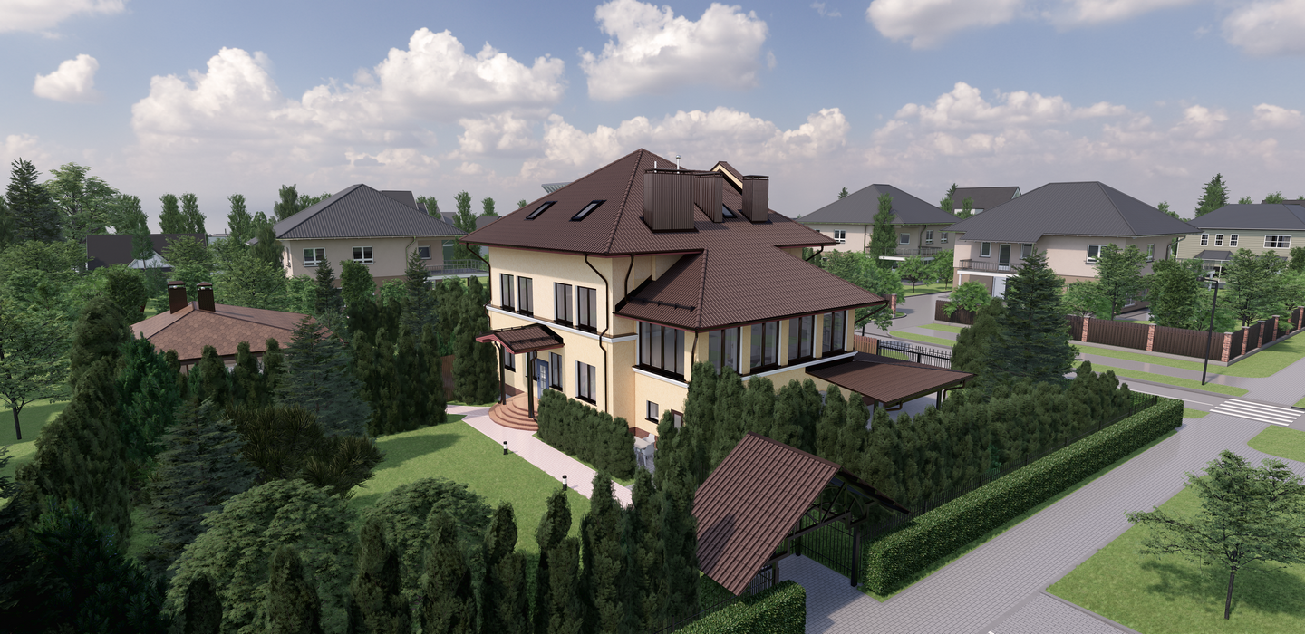 Site plan — 8 parking spaces, 2 entrances