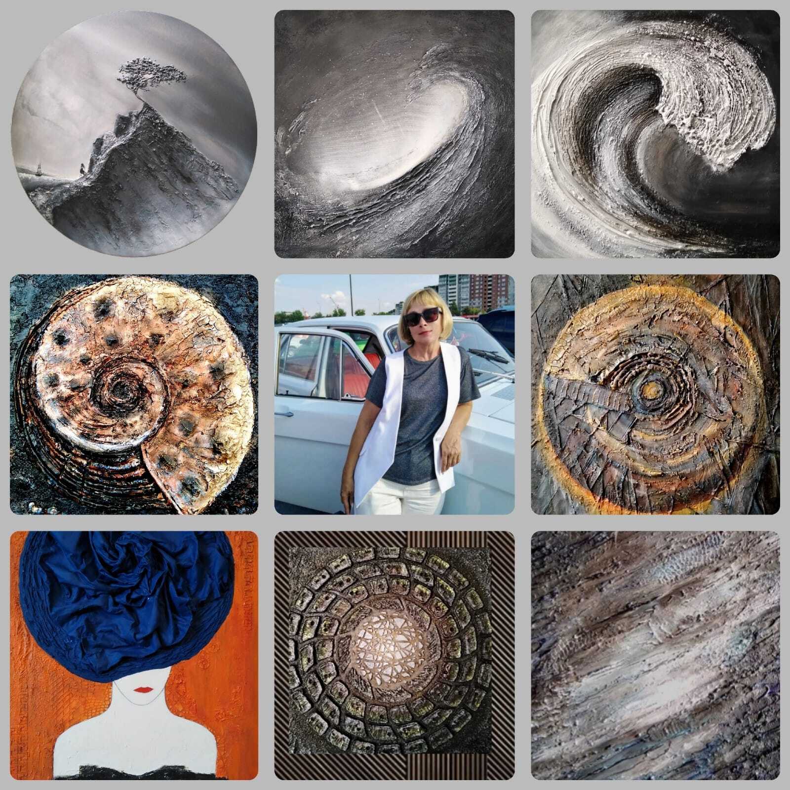 Коллаж из работ Елены Хлопенковой