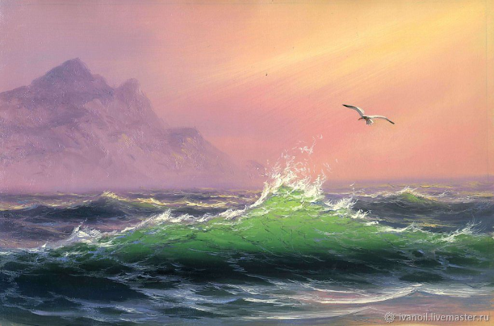 Закат на море