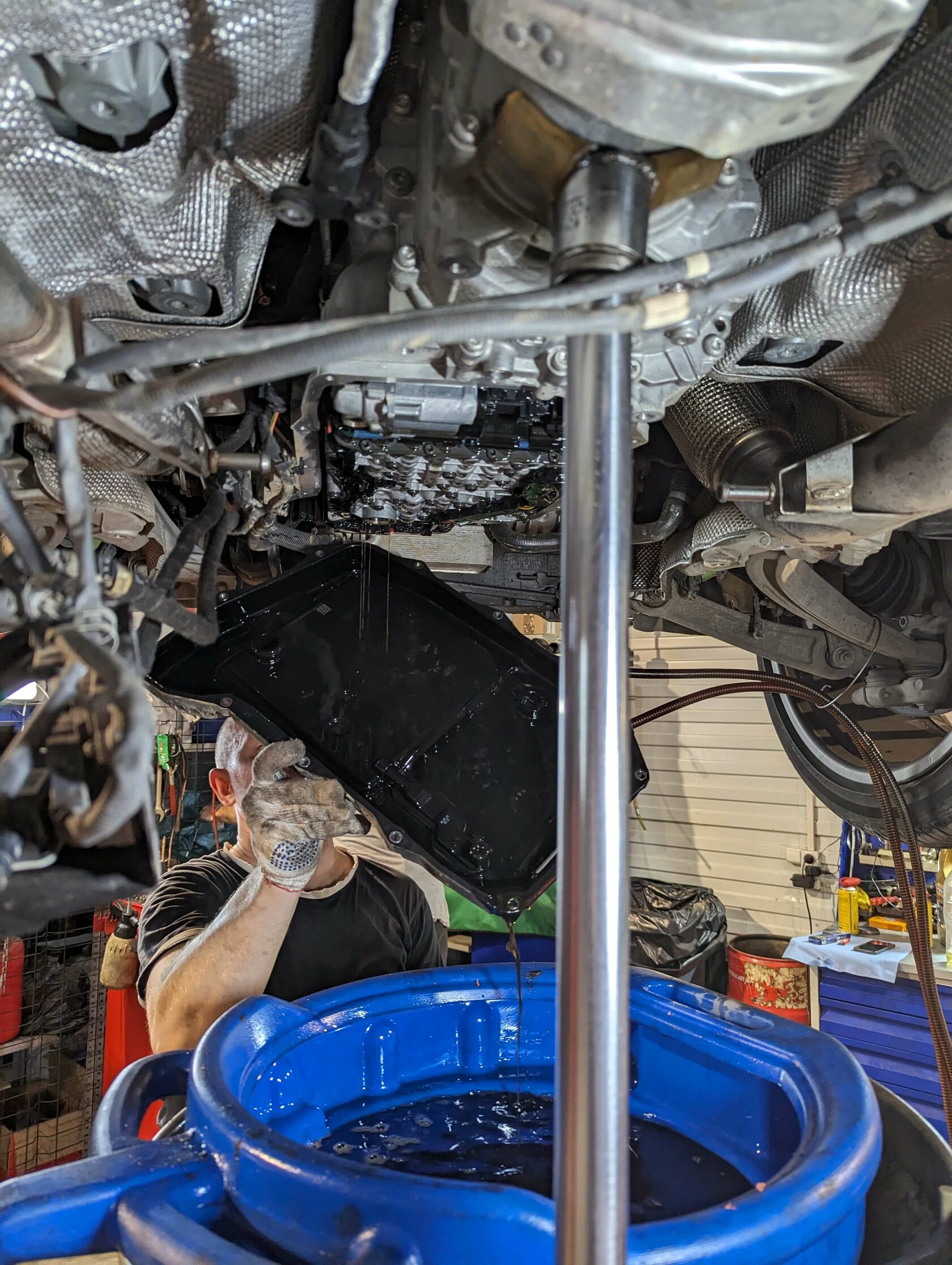 Демонтаж поддона-фильтра ZF