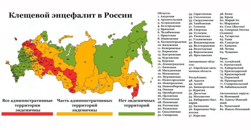 Карта клещей нижегородской области