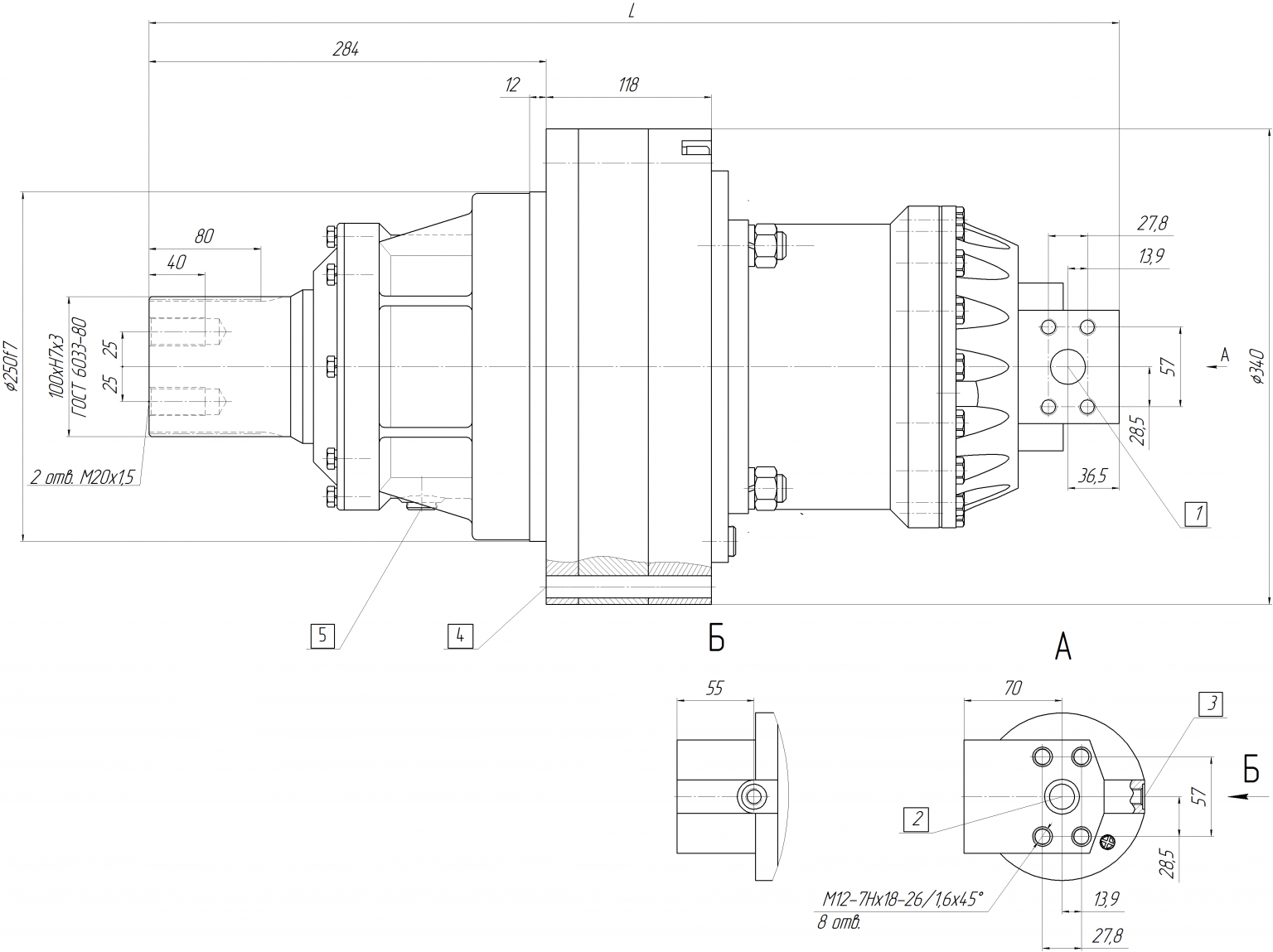 Габаритные и присоединительные размеры